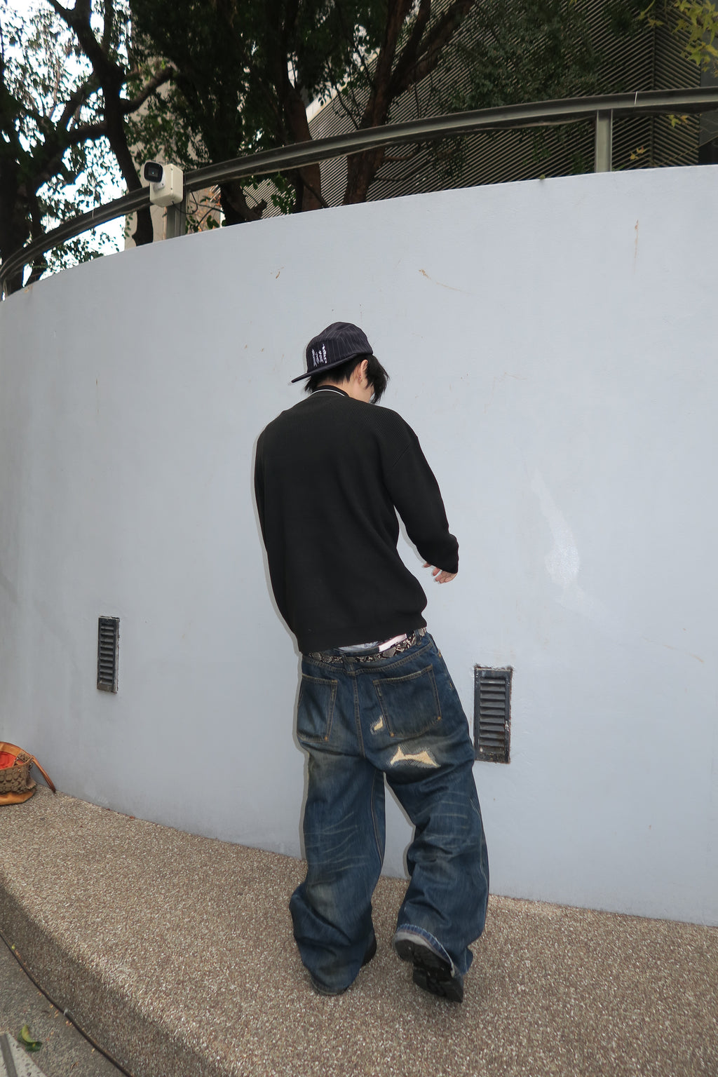 DoubleB破壞髒染牛仔褲