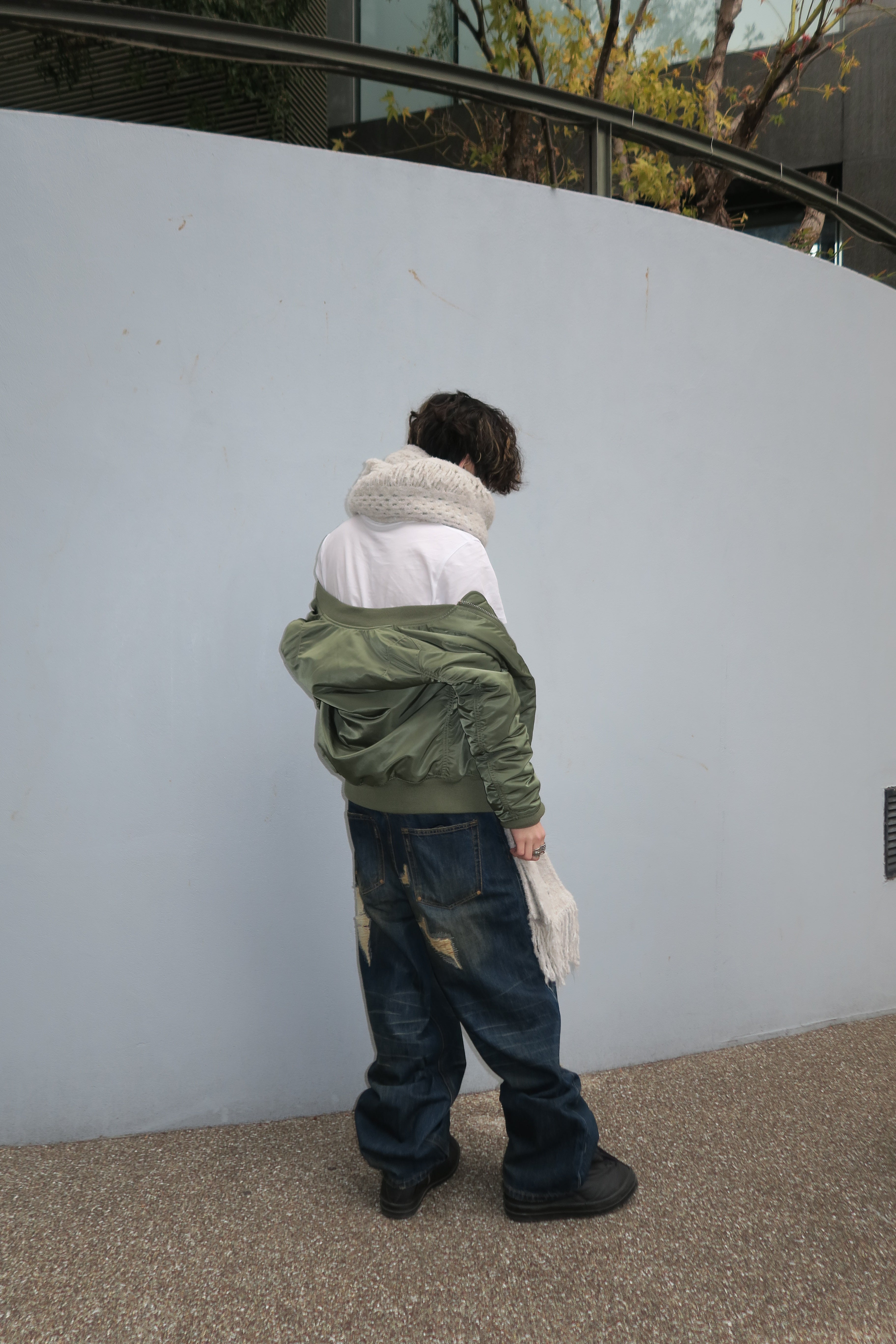 DoubleB破壞髒染牛仔褲